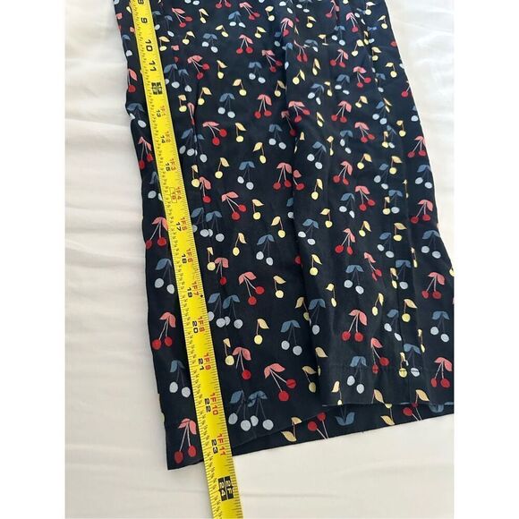 NWT Marine Layer Holli Sleeveless Jumpsuit Blue Cherry Print Pockets Tie Belt XS - Picture 7 of 14